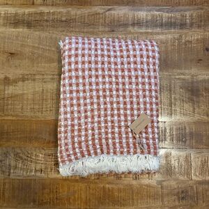 NEW Schoolhouse Recycled Wool Throw Blanket Terracotta